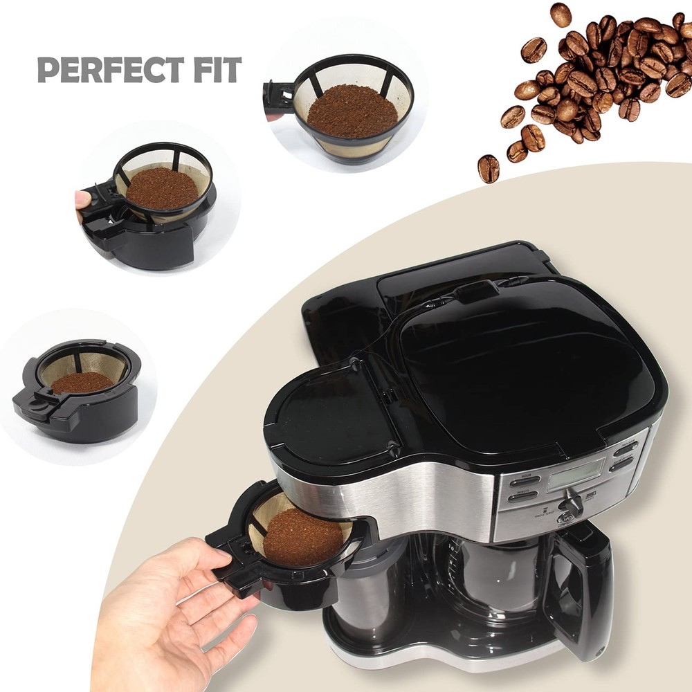 Cestlaive Gold Reusable Single Serve Brew Replacement Coffee Basket
