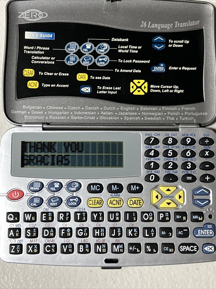 ZERO 26 language Translator S/N : A44425 From Global Translator Test Work Great