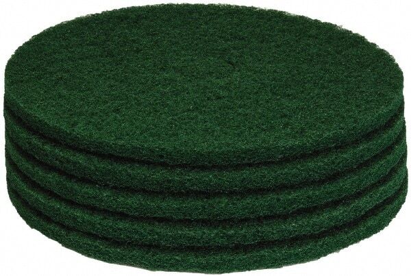 PRO SOURCE Floor Stripping Pads: 5 Pack, Green Coarse Polyester, 20" Diameter