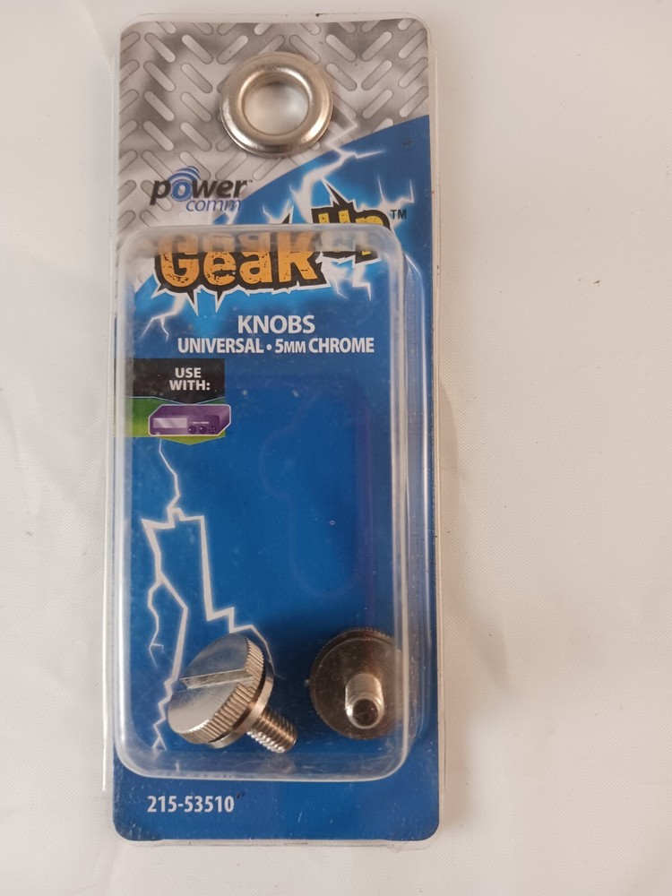 Power Comm Gear Up, 5mm Chrome Universal Knobs, 215-53510