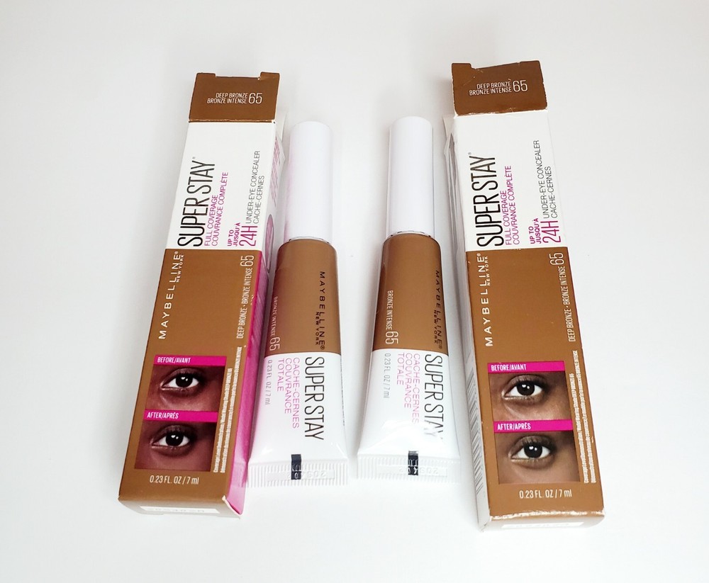 2x Maybelline Super Stay Full Coverage Under Eye Concealer~ #65 Deep Bronze
