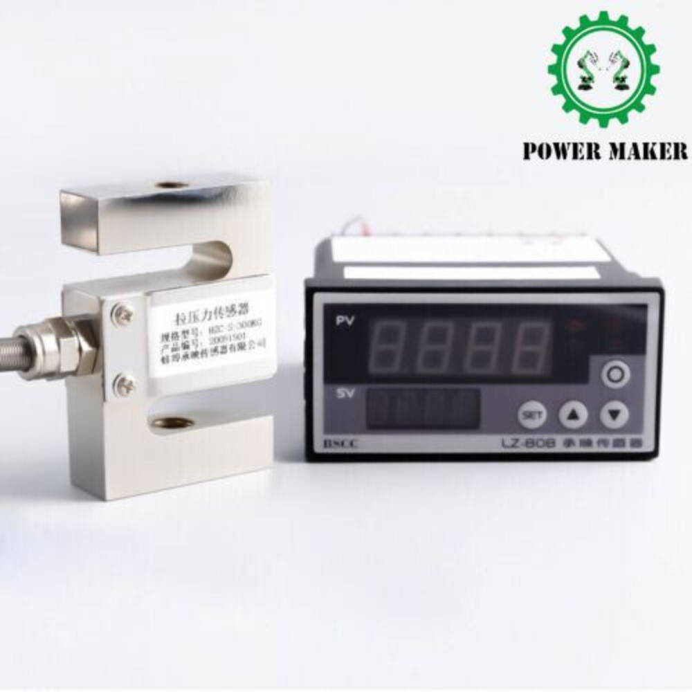 Load Cell Force Measuring Pull and Pess S-type Pressure Sensor with Indicator 1T