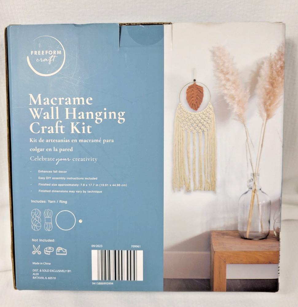 FreeForm Craft Macrame Wall Hanging Kit NIB