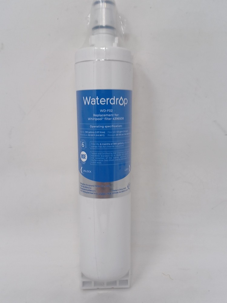 1 WATERDROP WD-F02 WD-4396508 REFRIGERATOR WATER FILTER WHIRLPOOL SEALED