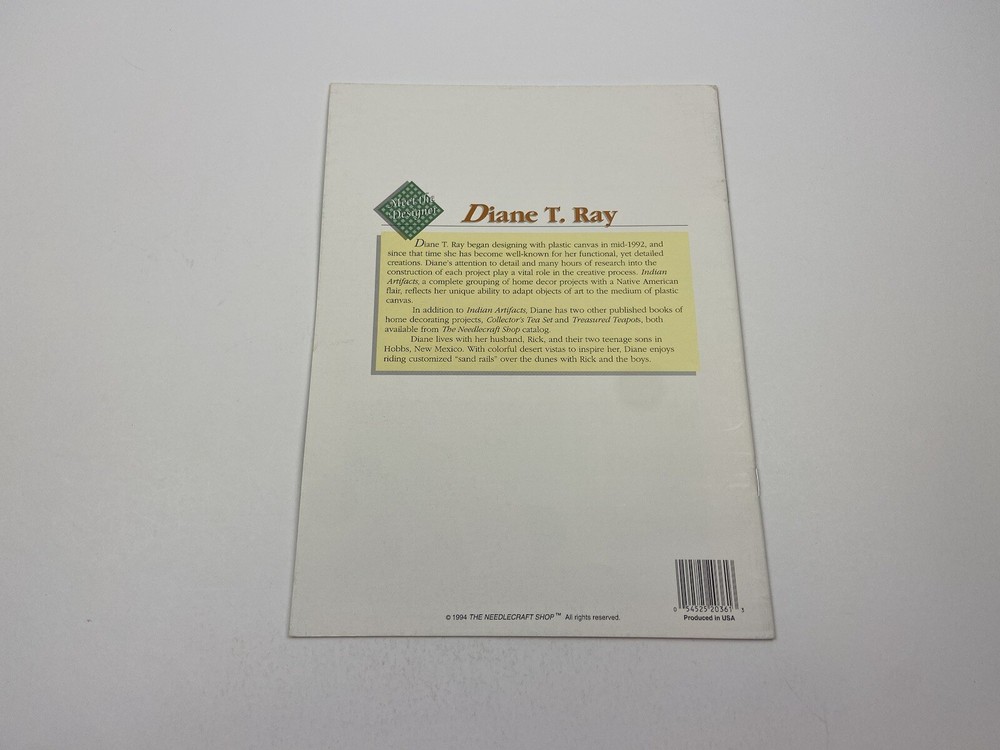 The Needlecrafts Art Indian Artifacts Plastic Canvas Needlepoint Pattern