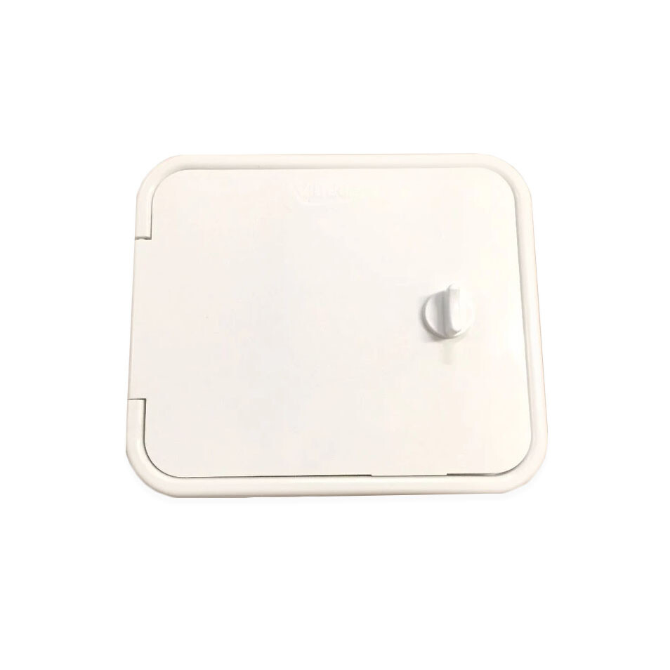 Polar White Valterra RV Sewer Hose Compartment Door Assembly Thumb Lock SALE