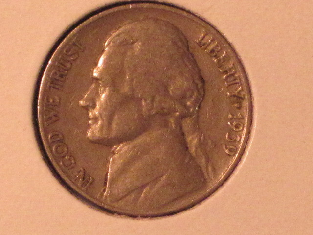 1939 Jefferson Nickel - Second year minted.