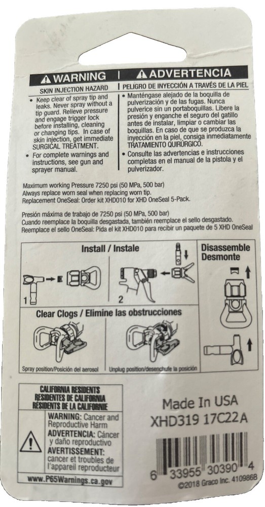 Heavy Duty Spray Tip XHD319