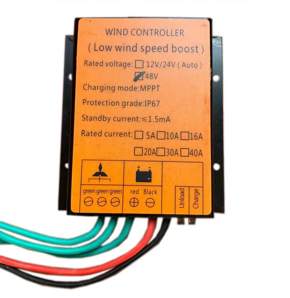 2000W DC 48V Wind Turbine Generator MPPT Boost Charge Controller PV Regulators