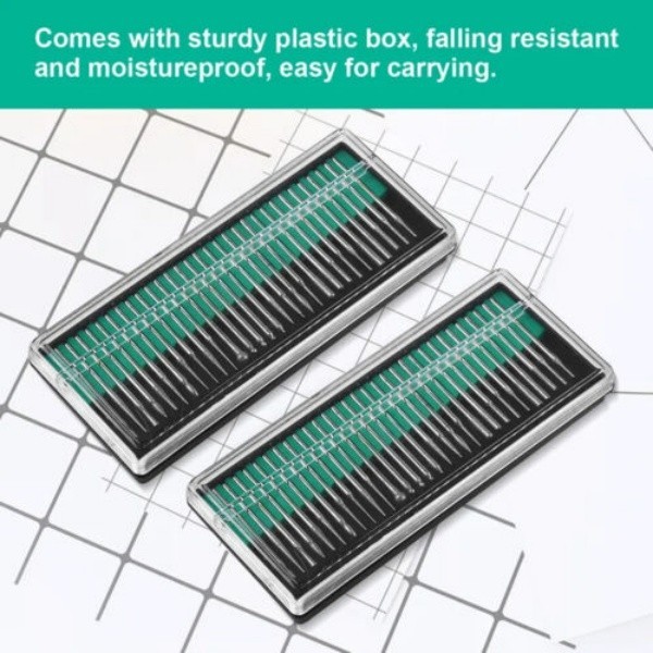 90 Pcs Diamond Burr Bits Drill Set Rotary Multi Tool Accessories Kit For Dremel