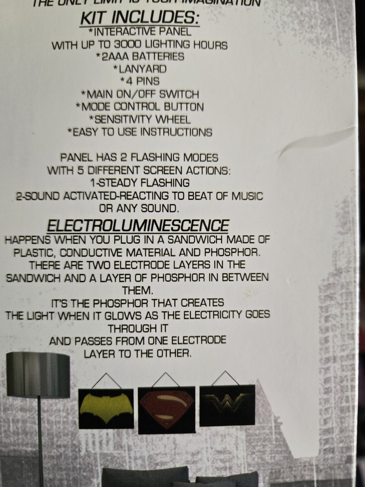 Batman V Superman Sound Activated Flashing Interactive Panel