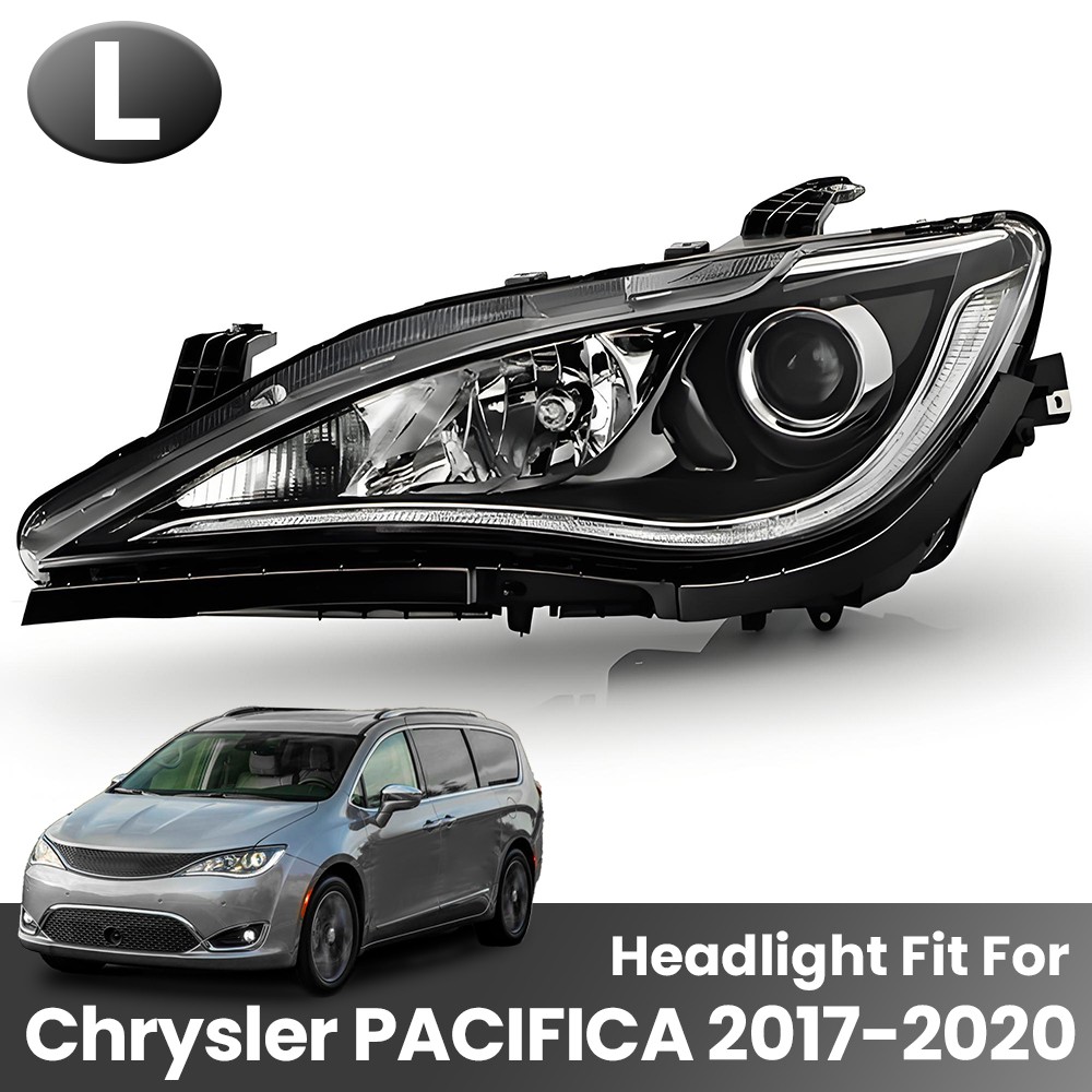 For 2017-2020 Chrysler Pacifica LED DRL Halogen Projector Headlight Driver Side