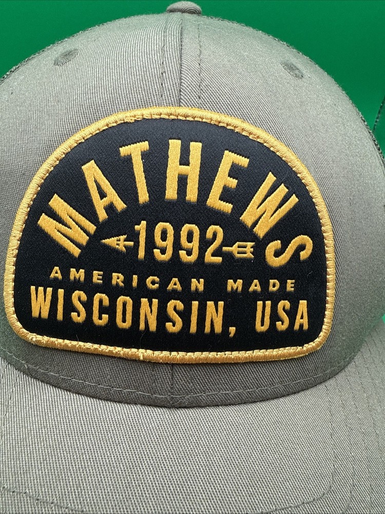 Mathews Archery Green Trucker Hat Snapback Adjustable