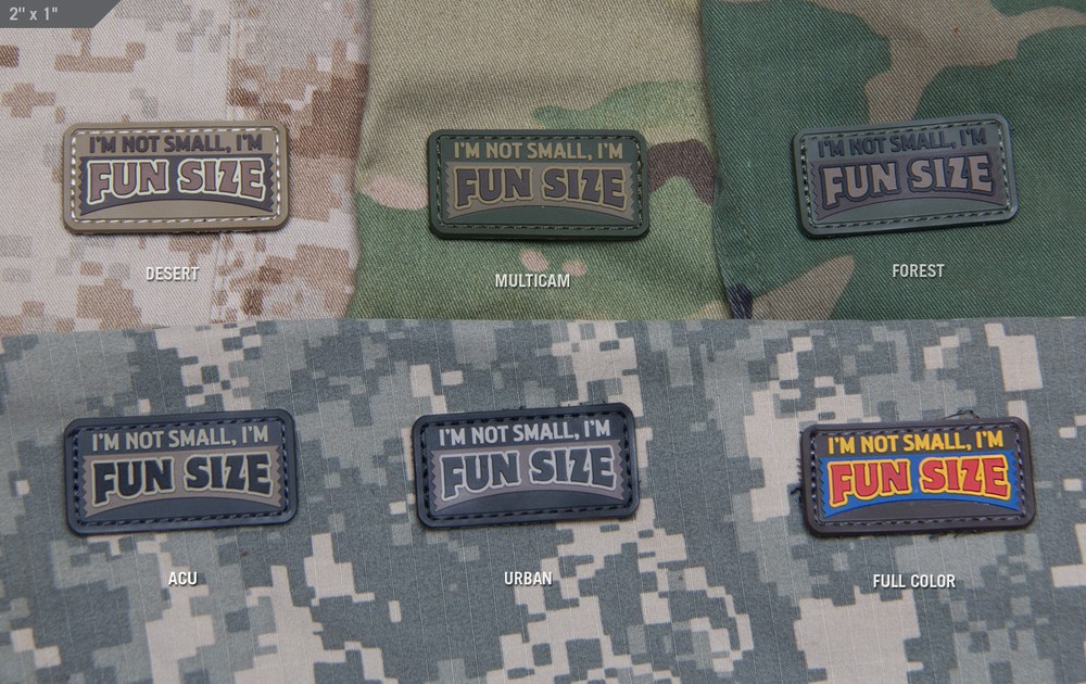 PVC Morale Patch - FUN SIZE - MULTICAM Arid color scheme - NEW