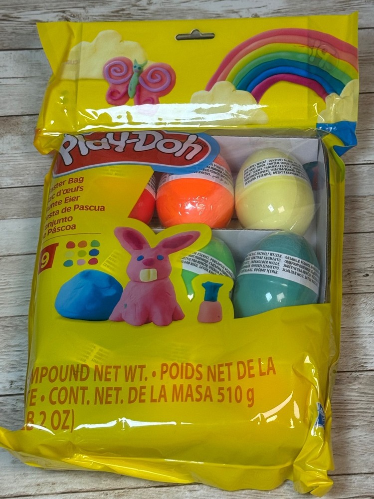 Play-Doh Easter Eggs Bag 9 Pack   New