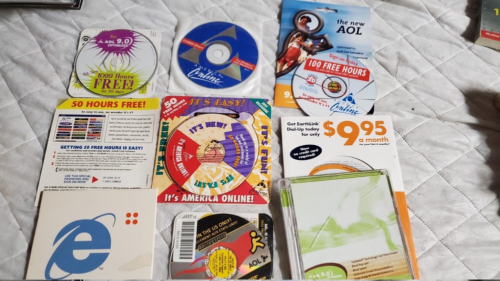 AOL WWW sign-up promo cd's