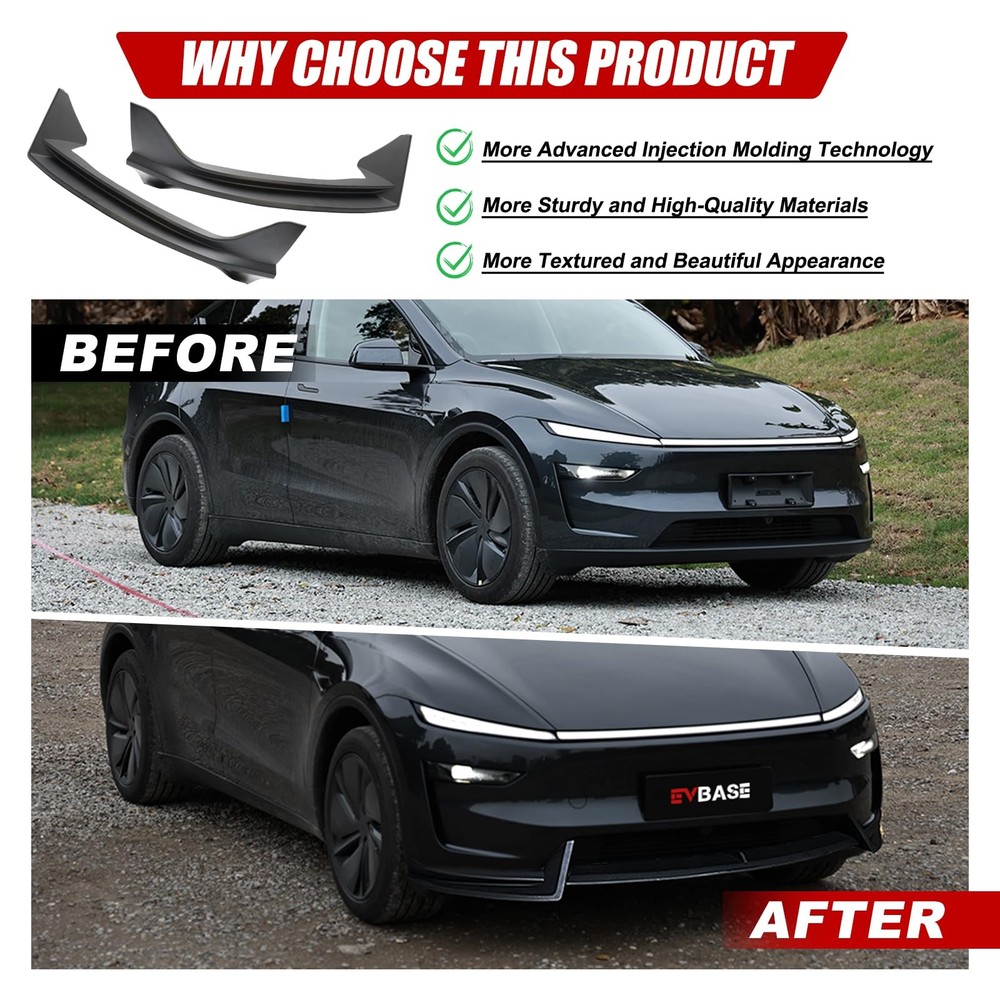 Tesla Model Y Juniper V Style Front Bumper Lip