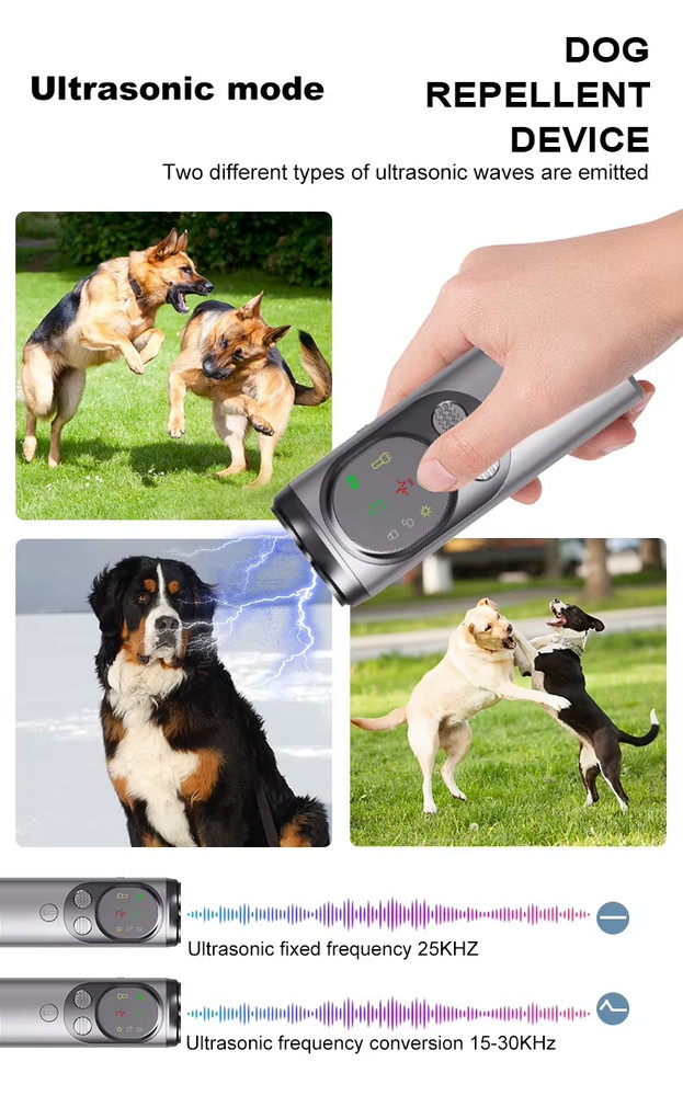 LED Ultrasonic Dog Repeller Effective Bark Control Device to Stop Barking Deter