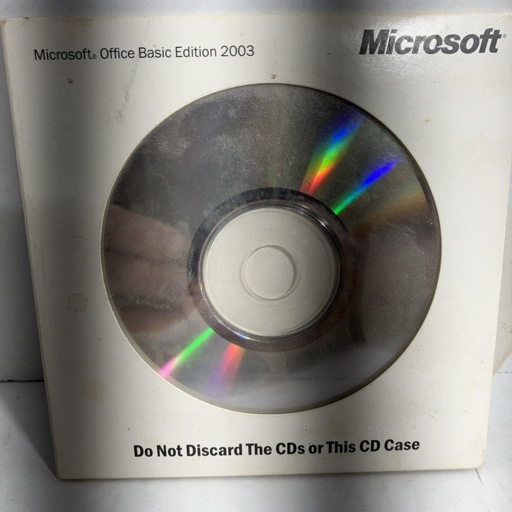 Microsoft Office Basic Edition 2003 w/ Product Key Used Open