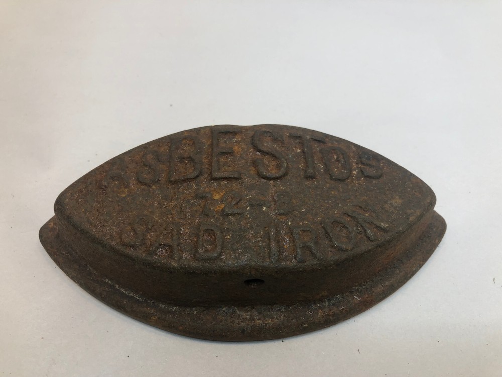 Antique Primitive Vintage Cast Iron Asbestos Sad Iron No Handle Decor