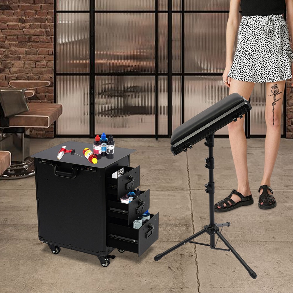 Rolling Makeup Case with Combination Lock Makeup Case with 4 Universal Wheels