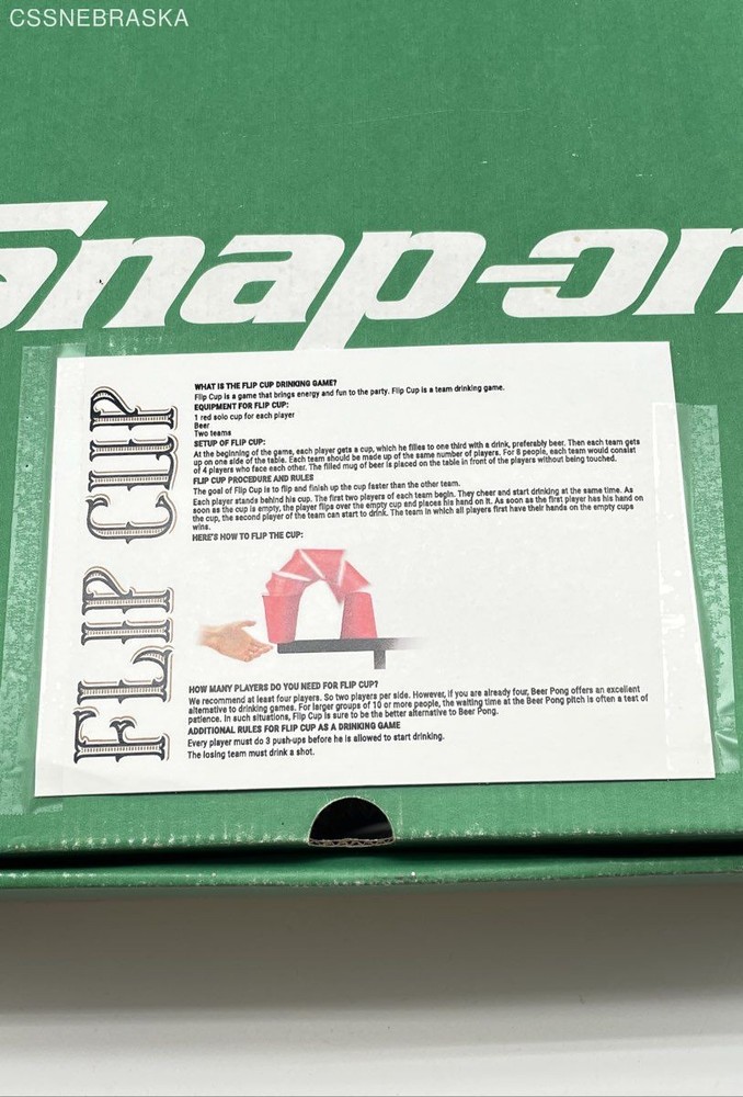 Green Snap-on Flip Cup.