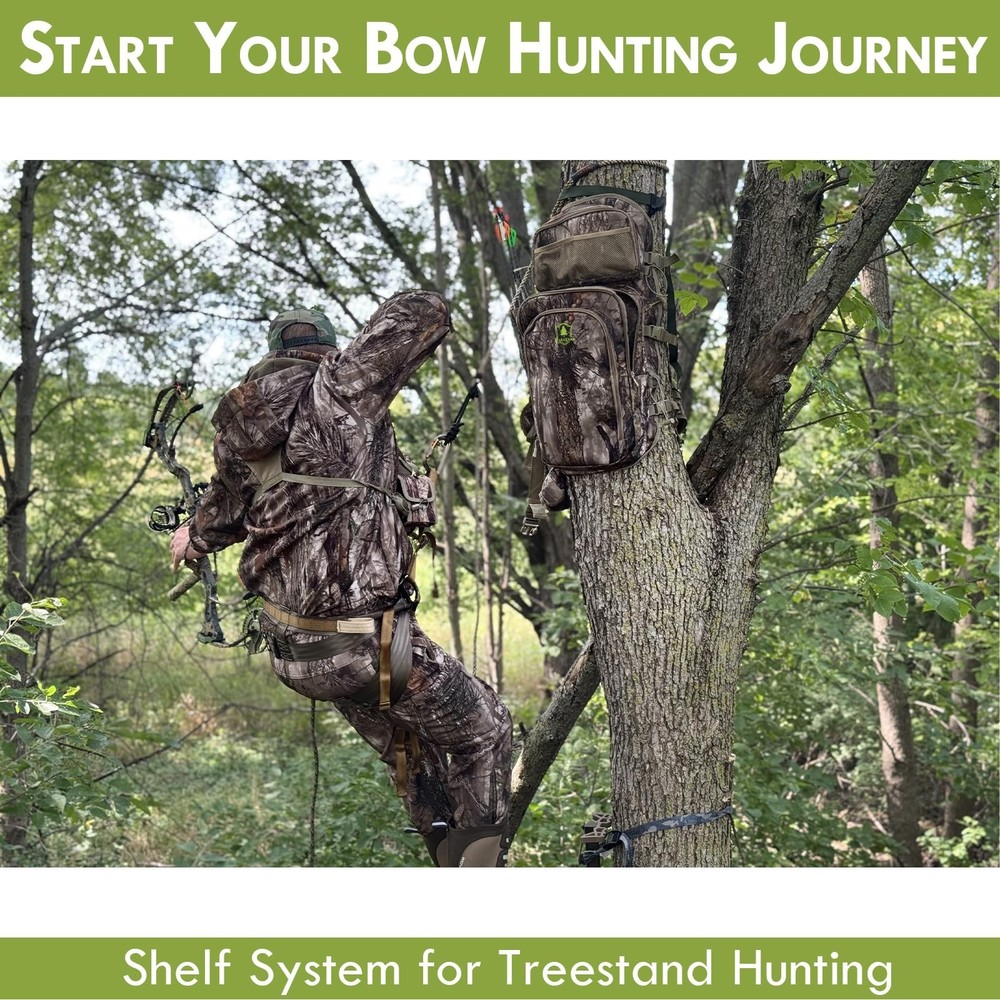 Bow Hunting Backpack for Men, Saddle Camo backpack with Bow Holder, Compound ...