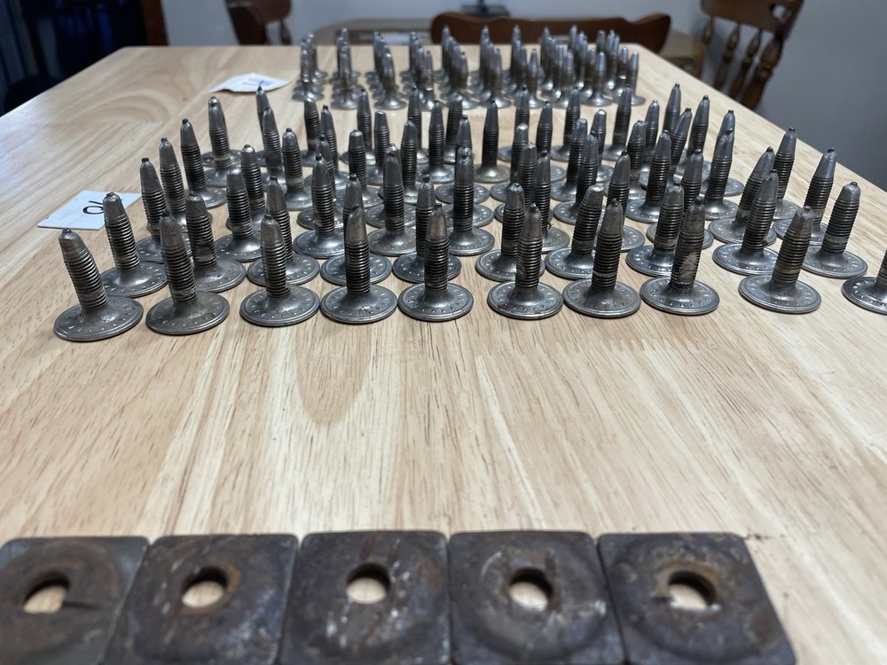 Used snowmobile Studs 2 Sizes And Mixed Washers