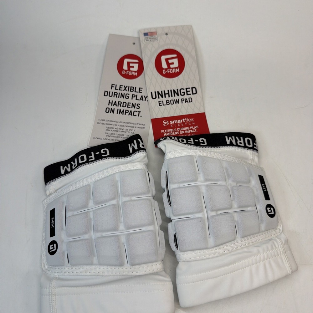 G-Form Unhinged Lacrosse Elbow Pads-  Medium White