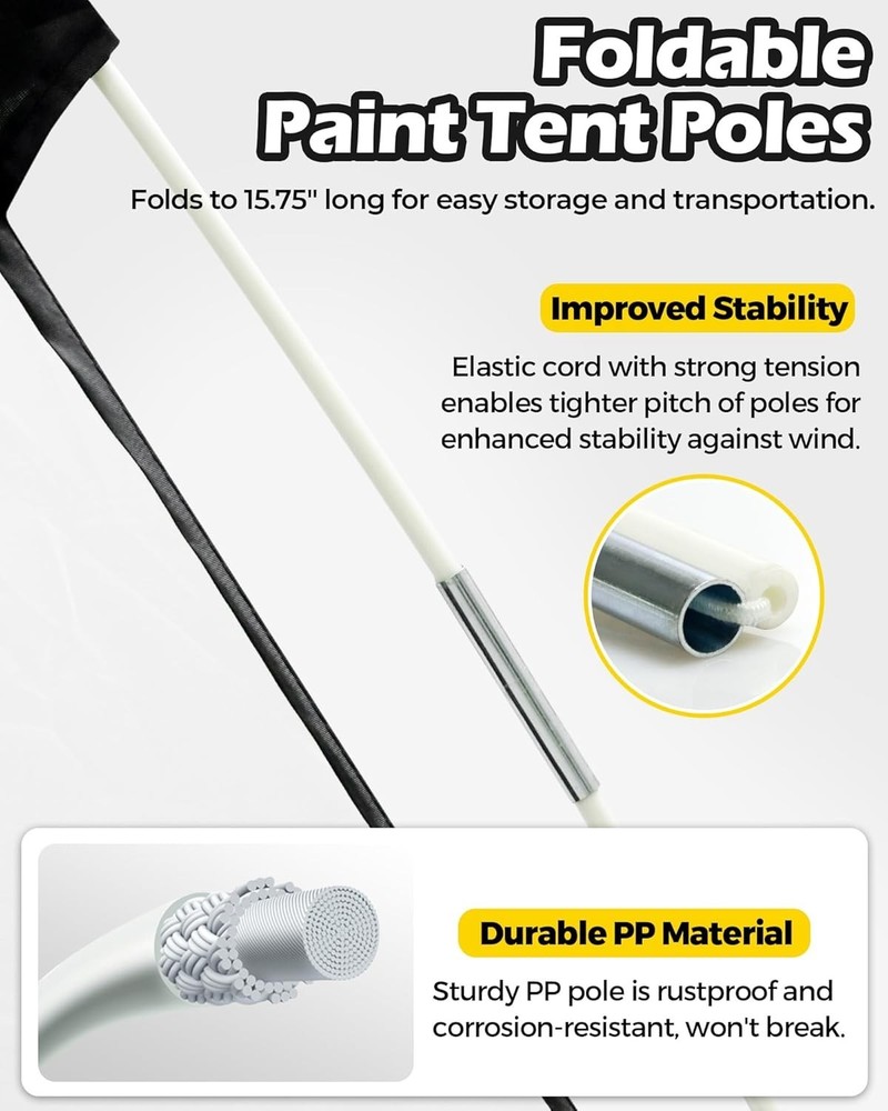 Hobby Paint Shield Tool with Storage Bag and Foldable Connection Poles