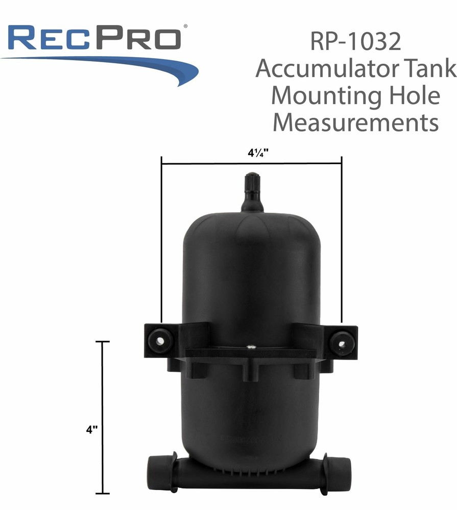 RecPro RV Accumulator Tank with Barbed Fittings Water Pressure Vacuum Tank