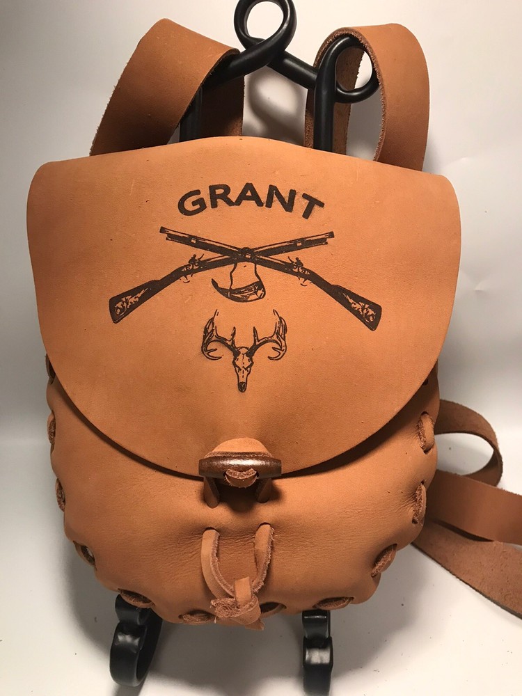 Handcrafted Guns Personalized Leather Bag Muzzleloading Hunting possible bag