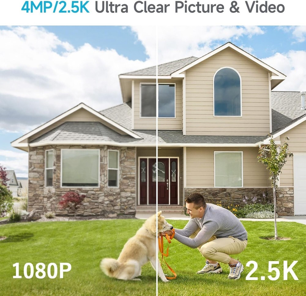3PK Wireless Battery Camera WiFi Camera 4MP In/Outdoor Security Camera System