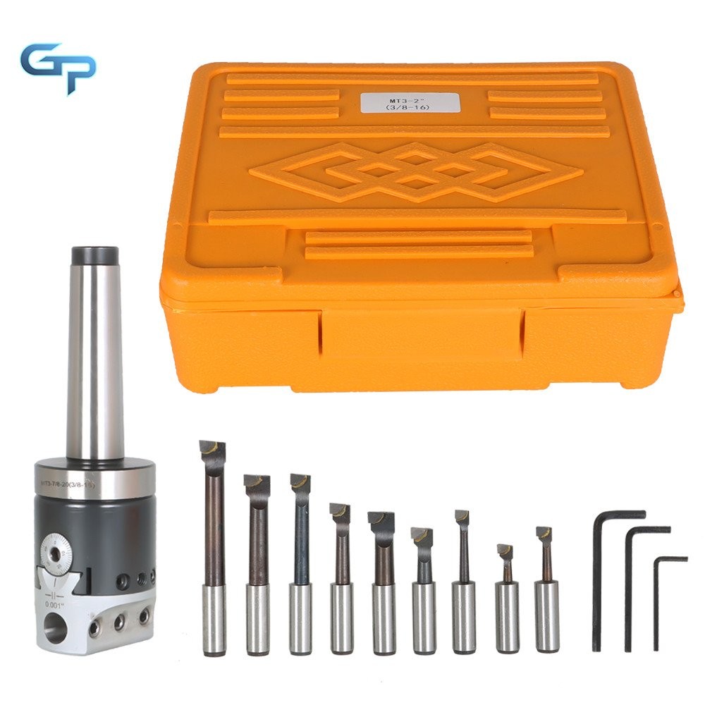 Boring Tool Set Two In Head 3MT Shank & 1/2" Boring Bar Set