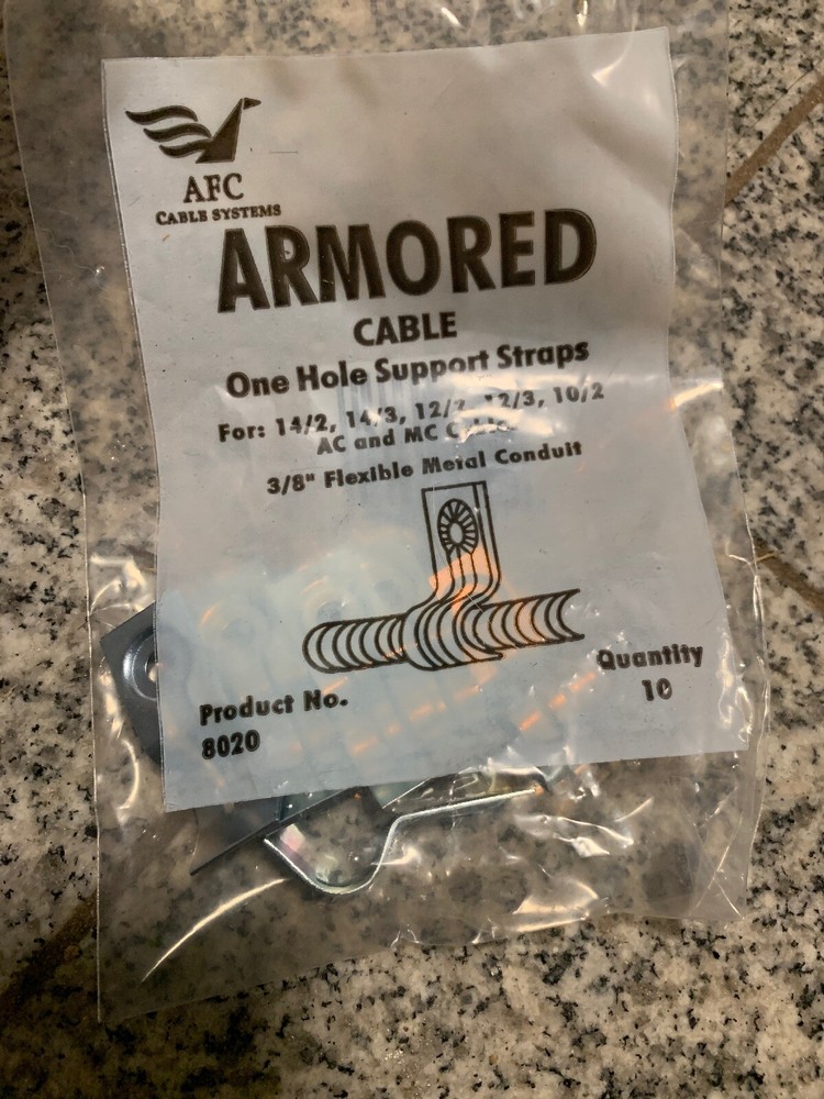 10PACK - Armored Cable Support Straps