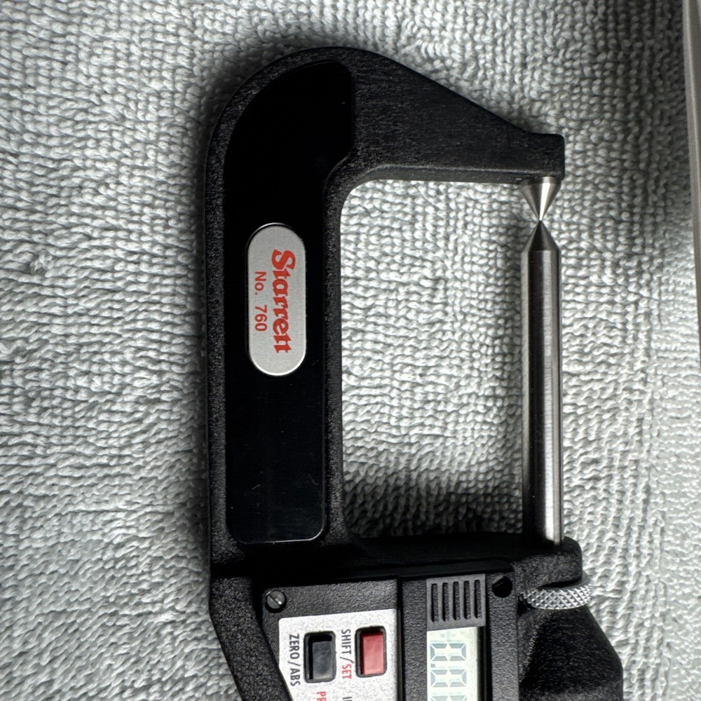 Starrett 760FL Electronic Screw Thread Comparator Micrometer + Box & New Battery