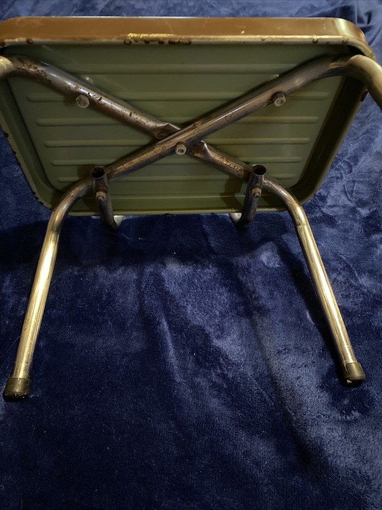 Vintage Step Single Stool With Back MCM