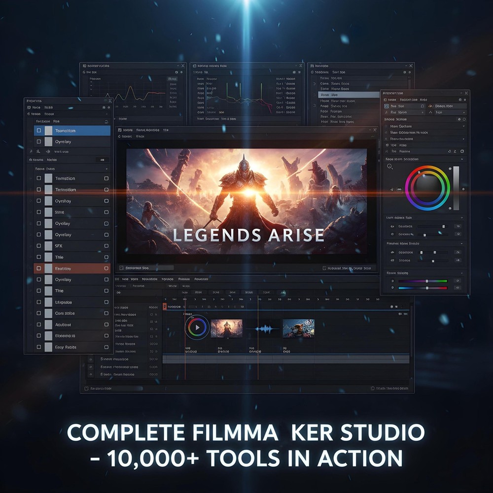 12000+ DaVinci Resolve Transitions LUTs & FX Presets