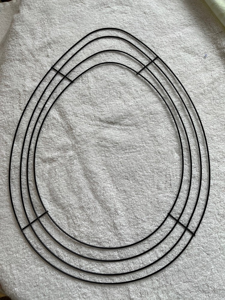 3 New Black Oval Wire Frames for Crafts