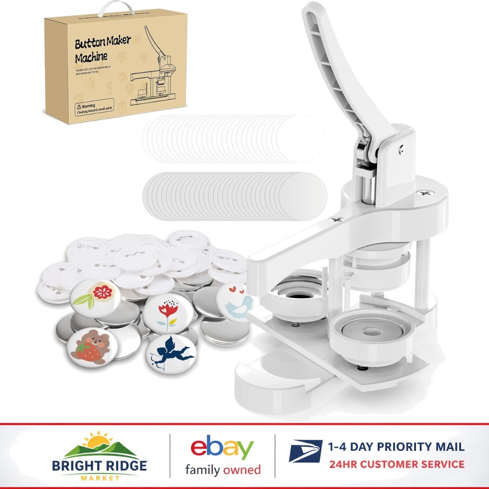 58mm Button Maker Machine, Simple DIY Pin Maker for School Projects & Events