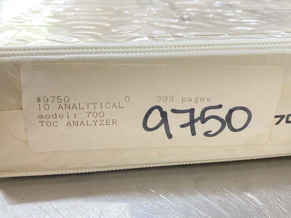 IO Analytical 700 Total Organic Carbon Analyzer - Instructions Manual / Guide