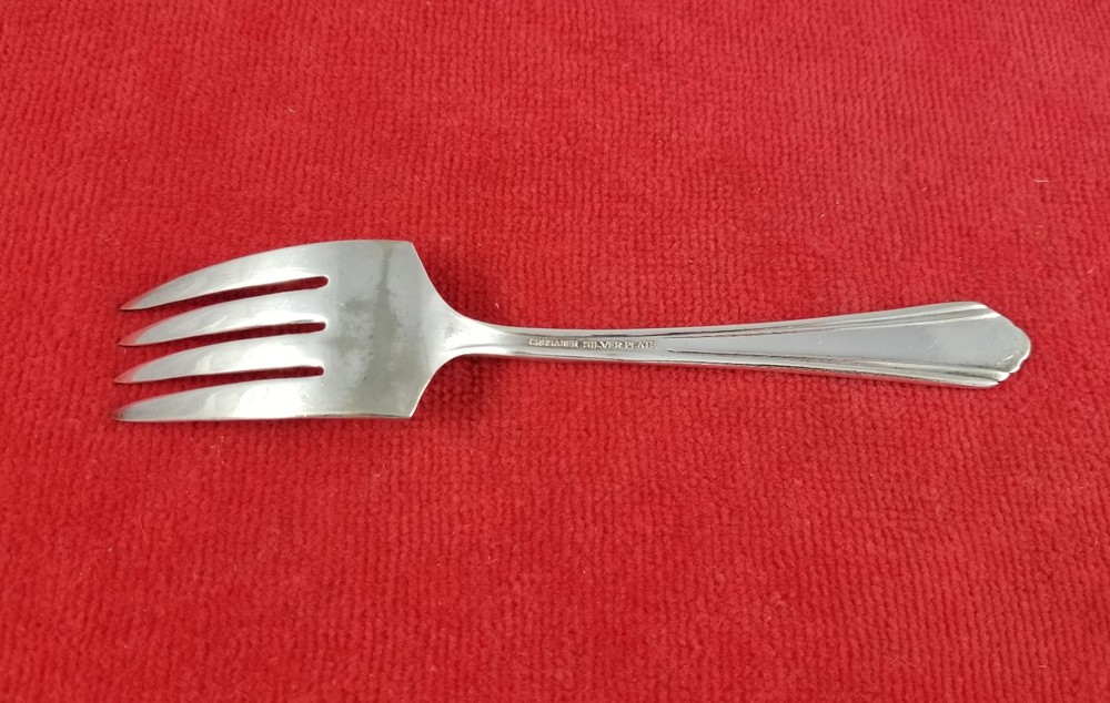 Salad Fork ~ Drexel by International / Crusader Silverplate Flatware 6 1/8"