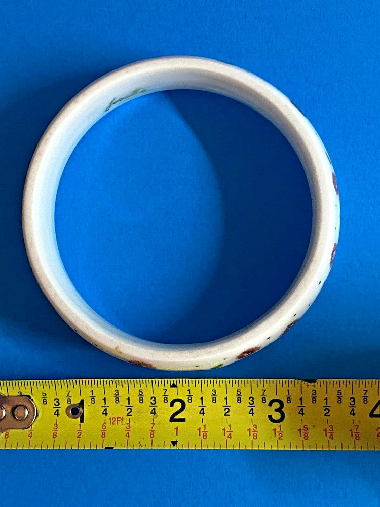 Vintage Ceramic Signed Josette Bangle Bracelet
