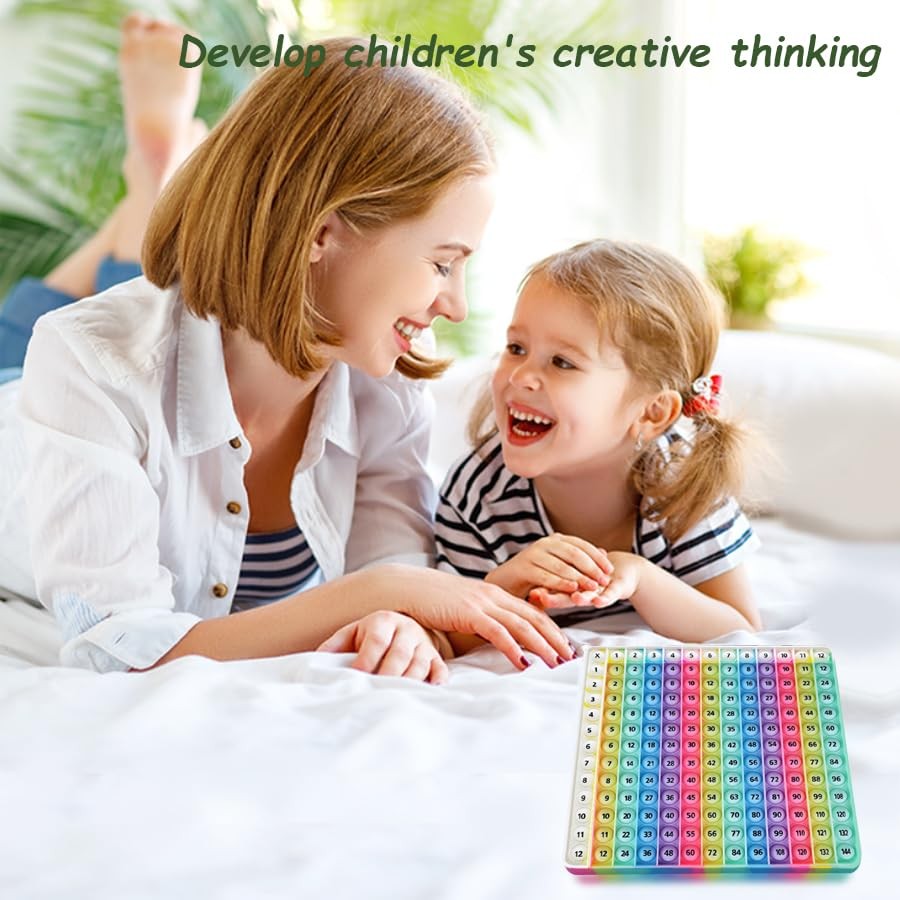 Rainbow Multiplication Table Pop Fidget Toy, Educational Math Learning Board ...