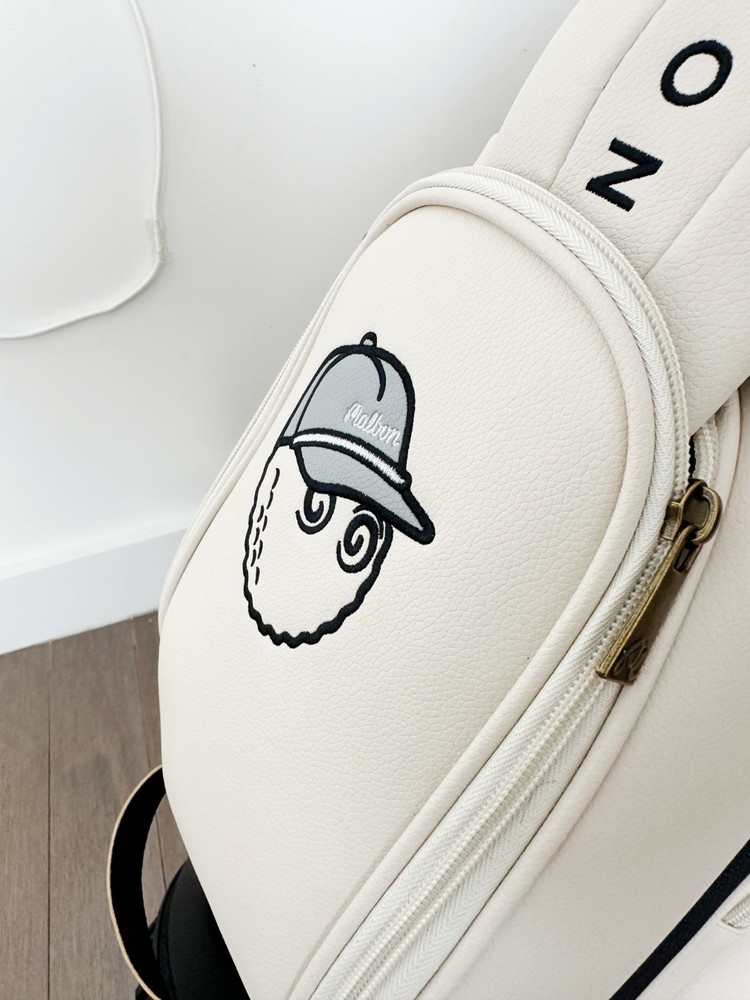 Malbon Basic Performance Golf Stand Bag WHITE CREAM 2024/25 Collection