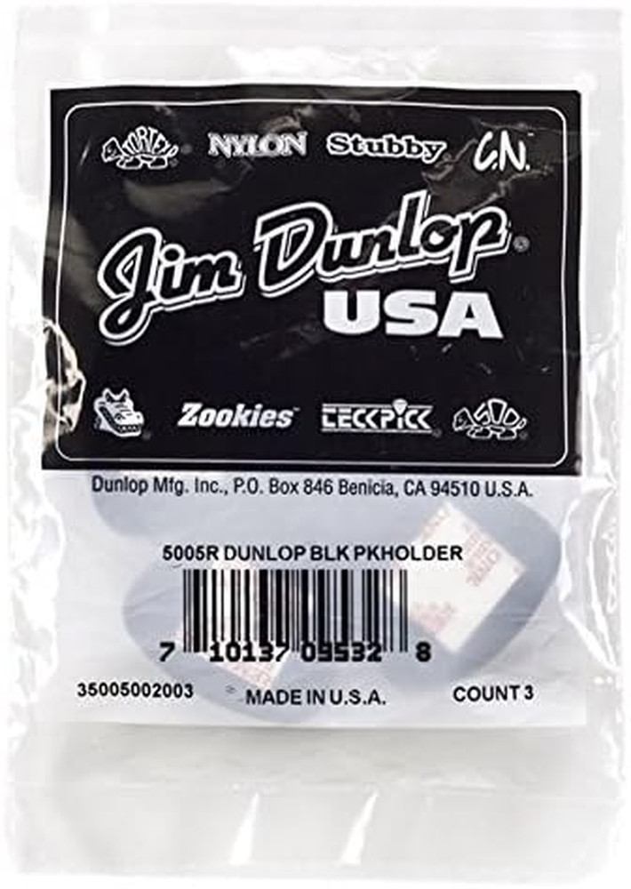 Dunlop Black Pick Holder - 3 Pack