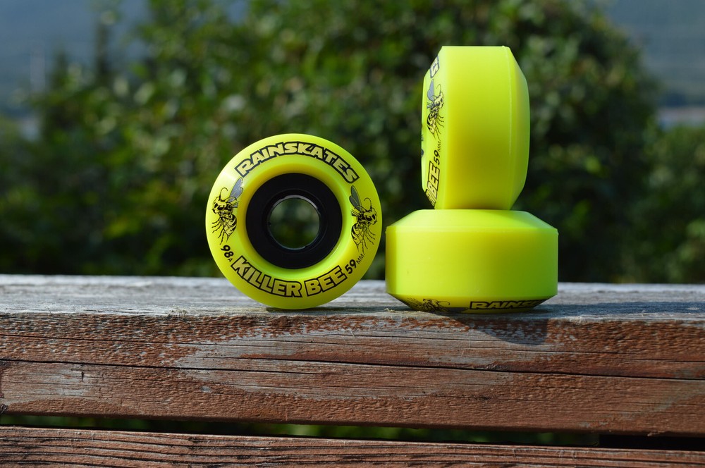 Rainskates 59mm/98a KILLER BEE D/C old school skateboard wheels