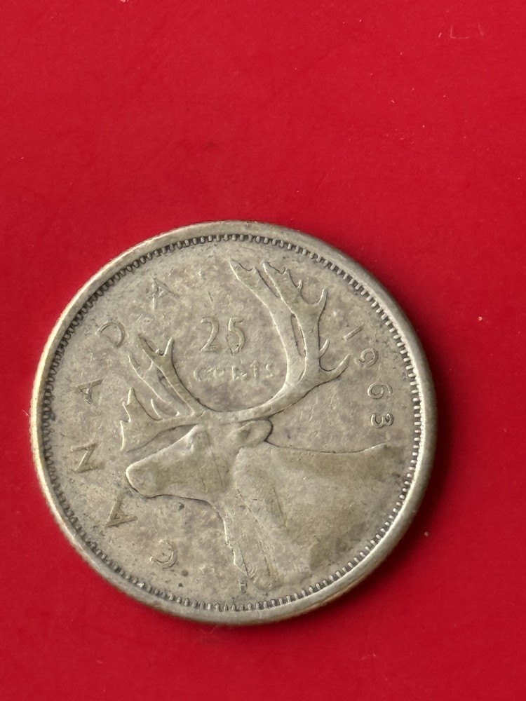 1963 Canada 25 Cents .800 Silver