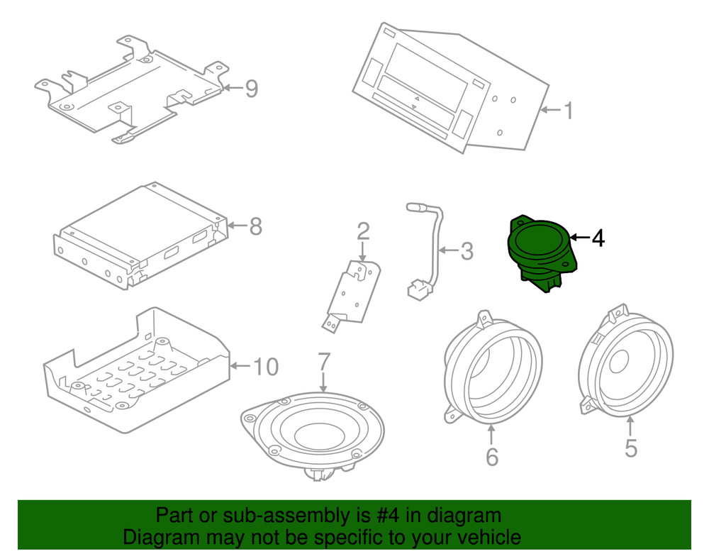 Genuine Subaru Inst Panel Speaker 86301SG130