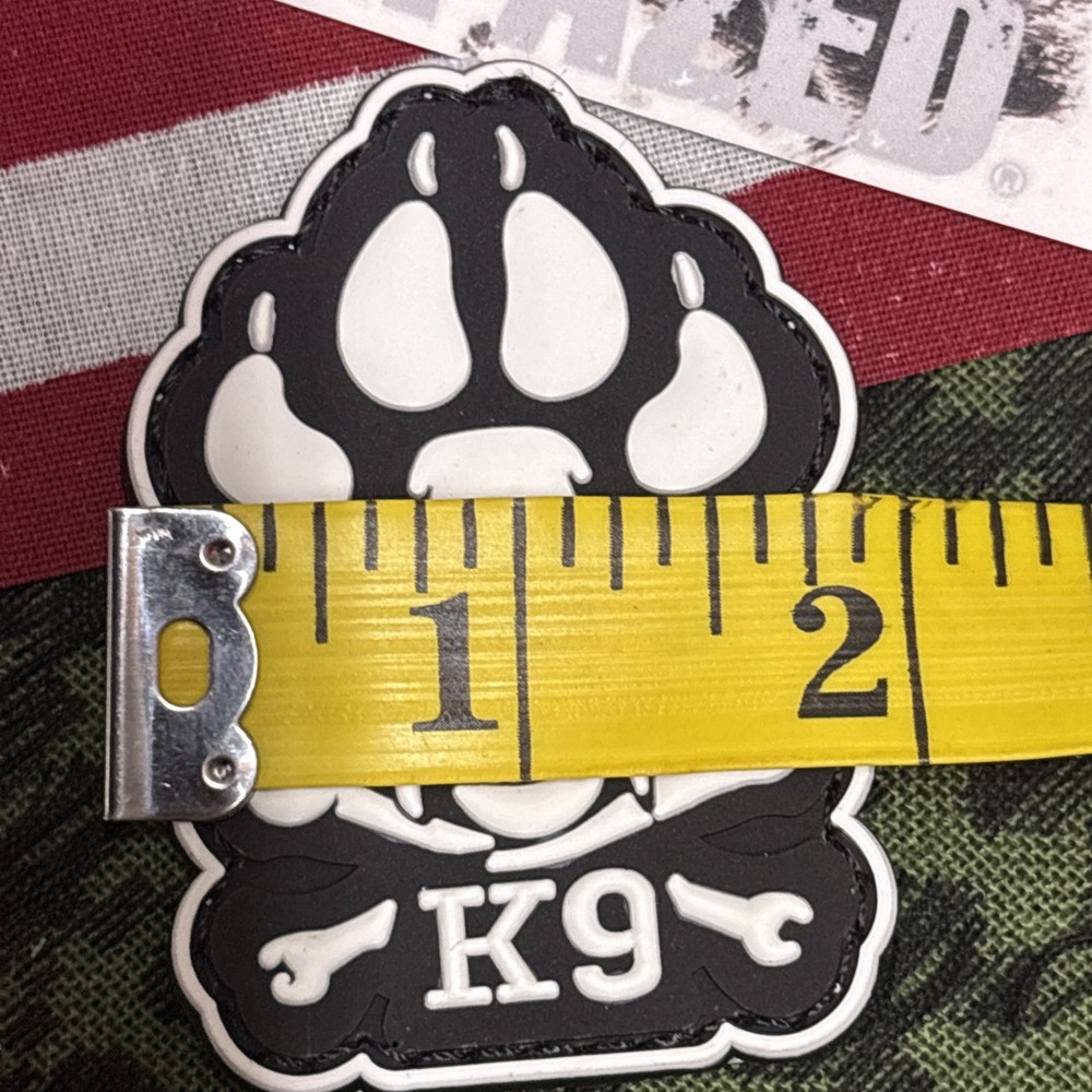 PvC 3D K9… White Morale Tactical Hook & Loop Patch High Quality